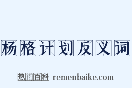 杨格计划反义词是什么意思的图片